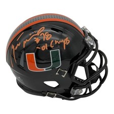 Bryant McKinnie Autographed Miami Hurricanes (Black Nights) Mini Helmet w/ 