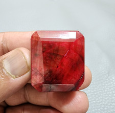 158 Ct Top Quality HUGE Red Ruby Museum Grade Certified Square Loose Gemstone picture