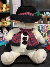 Vintage 1997 Target SNOWDEN Plush Stuffed Christmas Snowman Commonwealth 22” picture