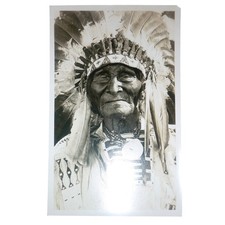 1928 Black Hills SD Chief No Flesh Native American RPPC picture