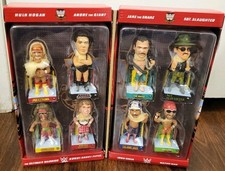 WWE 1980’s  Commemorative Mini Set Bobblehead WWE Wrestling Hogan Piper Warrior picture