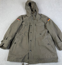 VTG  Schwartz Passau German Army Parka Mens L Khaki Green Fleece Lined Coat 1983 picture