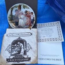 1985 Edwin M. Knowles China “Here Comes The Bride” Collector's Plate W/COA New picture