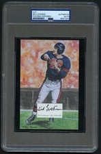 Sid Luckman signed autograph 4x6 Football Custom Cut PSA Slabbed picture