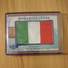Decision 2024 Giorgia Meloni WL9 Blue /5 Variant FOIL WORLD LEADERS FLAG PATCH  picture