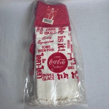 Vtg 1984 Coca-Cola Hanging Kitchen Towels Set of 4 Sealed NOS International Logo picture