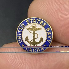 Vtg United States Navy Cache Pin picture