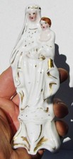 Antique 18/19thC. French Porcelain de Paris Mother & Child Madonna Figure 6inch picture