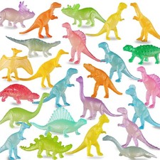 96 Piece Glow in Dark Mini Dinosaur Toy 96 piece assortment, Multicolor picture