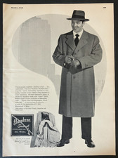 1948 Burnbrae Tweed Seasonall Zipper Lined Coat Overcoat Man Vintage Print Ad picture