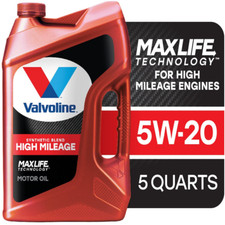 High Mileage Maxlife 5W-20 Synthetic Blend Motor Oil 5 QT picture