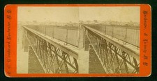 a680, C.W. Woodward Stereoview, #62, Vincent Place Bridge, Rochester, NY, 1870s picture