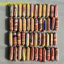 54pcs Wholesale Synthetic Rainbow tophus obelisk wand double point pendant picture