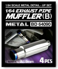 1/64 Metal EXHAUST MUFFLER Set For Diecast Models -B- (4PCS) picture