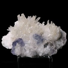 Natural Clear Blue Cube Fluorite Quartz Crysal Cluster Mineral Specimen, China picture