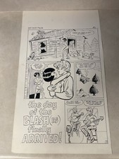 Bunny #16 original comic art 1970 party ESMERALDA guitar players HIPPIE HUGGING picture