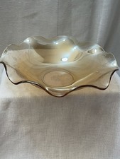 Vintage Unsigned Jeannette Glass Co Marigold Iridescent Carnival Glass Bowl picture