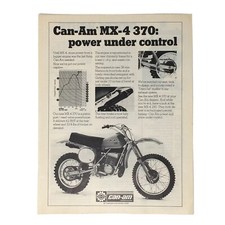 1978 Bombardier Can-Am MX-4 270 Dirt Bike Motocross Print Ad VTG MX picture