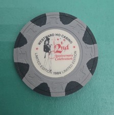 Westward Ho Casino Las Vegas 2nd Anniversary 1984 Limited Edition Casino Chip picture