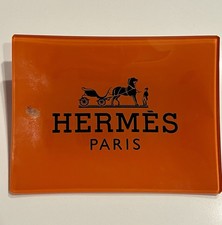 Vintage Hermes Paris Glass Trinket Tray picture