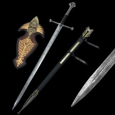 Recast Nasir Holy Sword, Damascus Steel Beautifully Patterned.TV Props picture