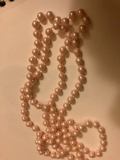 vintage estate pink bead  strand  necklace picture