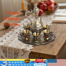 Vintage Tea Service Set, Tea Pot Set, Coffee Pot and Cups Set Zinc Alloy（1+6+1) picture