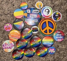 Vintage Gay Pride LGBTQ Lot Of 21 Buttons Pins Badges picture