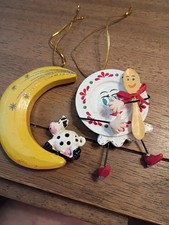 Hey Diddle Diddle Vintage Ornaments Set of 2 picture