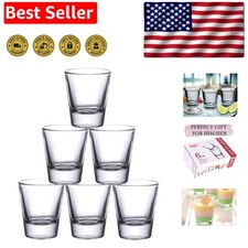 6 Pack 1.5 oz Clear Shot Glasses | Sturdy & Elegant for Spirits picture