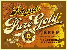 Schwab's Pure Gold Beer Label 9