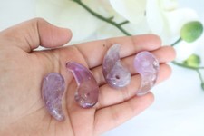 Amethyst Magatama — Large Genuine Japanese Stone Charm picture