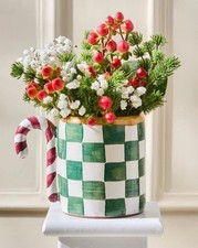 MacKENZIE CHILDS LIMITED EDITION DECEMBER CERAMIC HOLIDAY SWEETS MUG BNWT picture