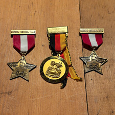 Boy Scouts American Historic Trails Lot of 3 Medal Pins/Awards w/ Ribbon Bars picture