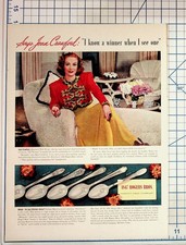 Joan Crawford 1940s 1847 Rogers Bros Silverplate Magazine Ad Ephemera picture