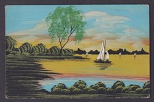 Vinatge postcard GERMANY, Hand drawn postcard, Rural scene picture