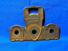 Vintage Crosley Showbox Tube Radio Front Panel Face Plate Brass Metal Bezel Part picture