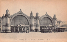 Tours La Gare Main Station For Tours Of Paris France Vintage Postcard CP373 picture