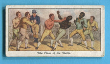 1930 STEPHEN MITCHELL LTD. OLD SPORTING PRINTS TOBACCO CARD #16 BOXING THE CLOSE picture