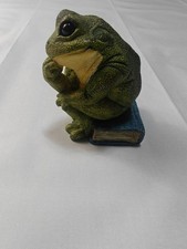Vintage HTF Stone Critters SC-758 Resin Bullfrog Thinker figurine picture