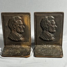Antique Abraham Lincoln Bookends picture