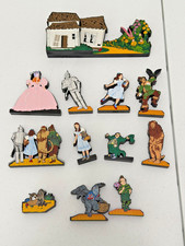12 PC. SHELIA'S SHEILA'S WOOD SHELF SITTERS WIZARD OF OZ 2000 RARE VINTAGE picture