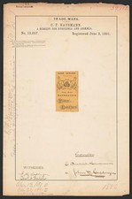 C F Hausmann Trademark 1891 Hausmann's Tonic Essence Dyspepsia Anaemia picture