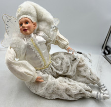 Vintage Winward Fairy Pixie Elf Shelf Sitter Table Topper Christmas Cream Silver picture