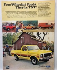 1978 Ford Styleside Pickup Truck Yellow Original Print Ad 70s picture