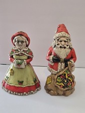 Vintage 1978 Superior Statuary Santa & Mrs Claus Chalkware Figurine Set... picture
