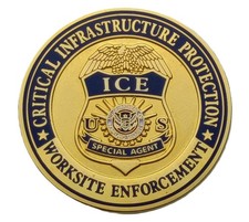 ICE Critical Infrastructure Protection Challenge Coin picture