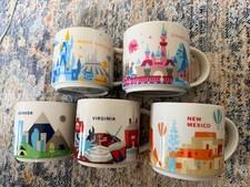 5x STARBUCKS YOU ARE HERE SERIES MUG (VA, NM, Denver, Disneyland, Magic Kingdom) picture