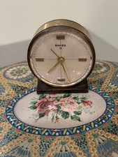 Vintage Swiza Swiss Made Alarm Clock Patent Pending Works 2 1/4 Inch picture