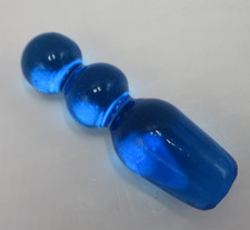 Vintage MCM Glass Bottle Decanter Stopper ONLY Aqua Turqoise Blue 3